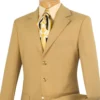 Gold Regular Fit 3 Button Blazer