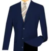 Navy Regular Fit 3 Button Blazer
