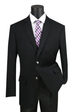 Regular Fit Blazer 2 Button In Black