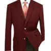 Regular Fit Blazer 2 Button In Burgundy