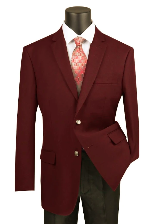 Regular Fit Blazer 2 Button In Burgundy 1 Regular Fit Blazer 2 Button In Burgundy