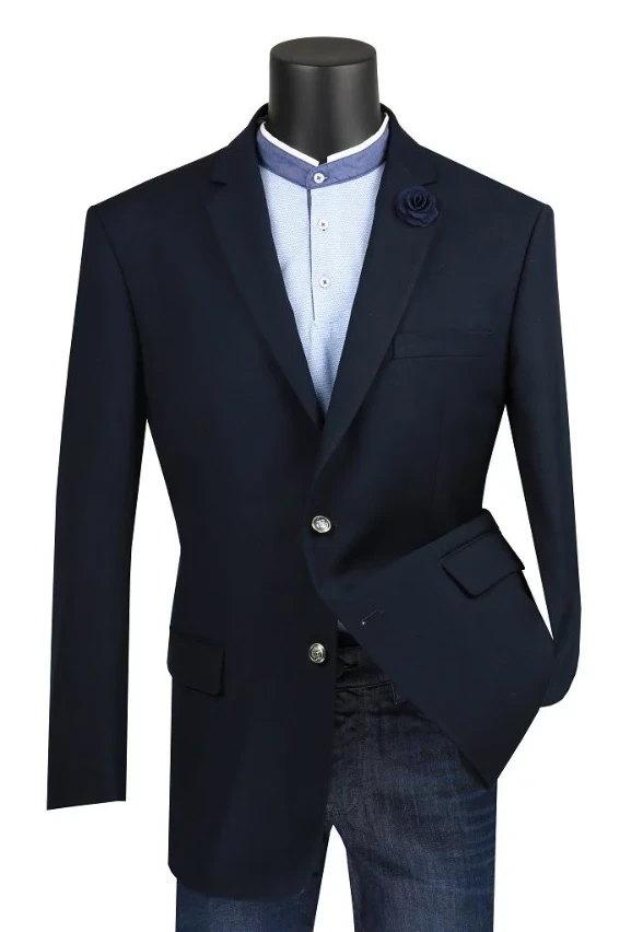 Regular Fit Blazer 2 Button In Navy 1 Regular Fit Blazer 2 Button In Navy