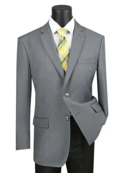 Regular Fit Blazer 2 Button In Medium Gray