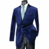 Velvet Regular Fit Fashion Jacket In Sapphire