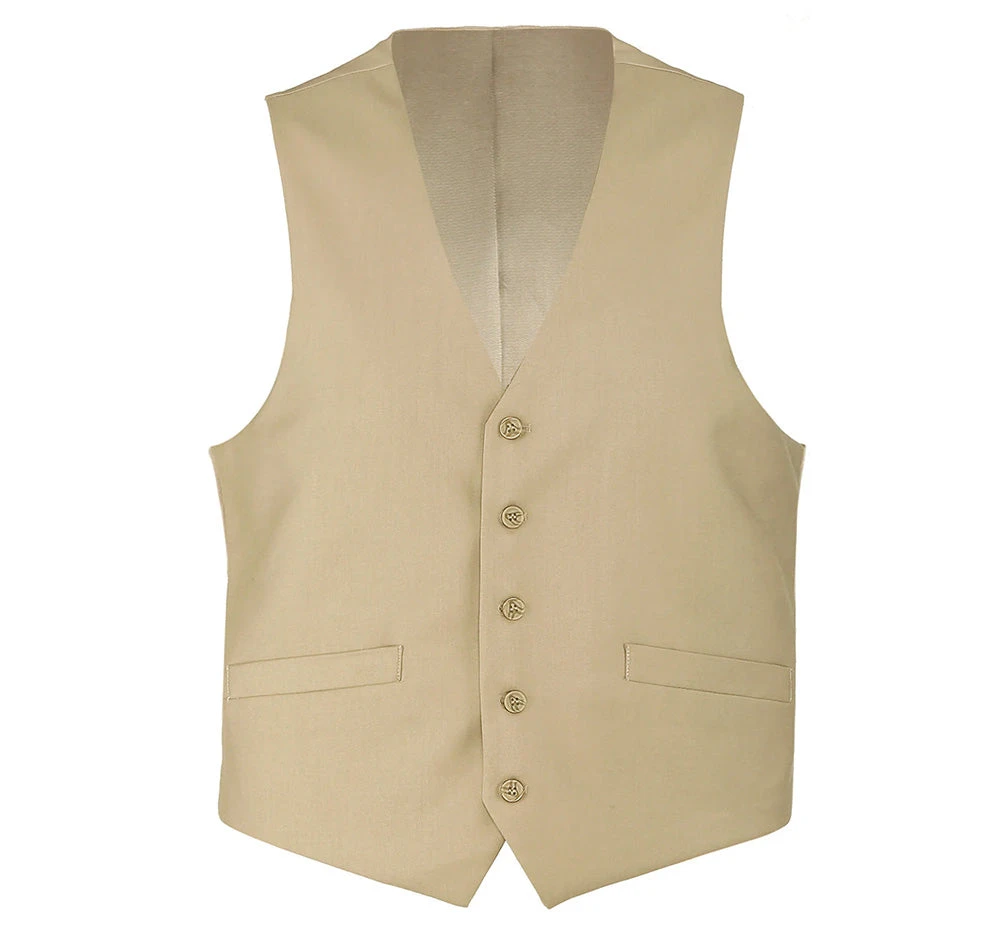 Beige Slim Fit Vest Single Breasted 5 Button Design 1 Beige Slim Fit Vest Single Breasted 5 Button Design
