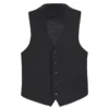 Black Slim Fit Vest Single Breasted 5 Button Design