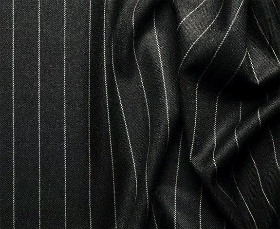 Odyssey Collection - Black Regular Fit 3 Piece Suit 2 Button Gangster Stripe 2 Odyssey Collection - Black Regular Fit 3 Piece Suit 2 Button Gangster Stripe - Image 2