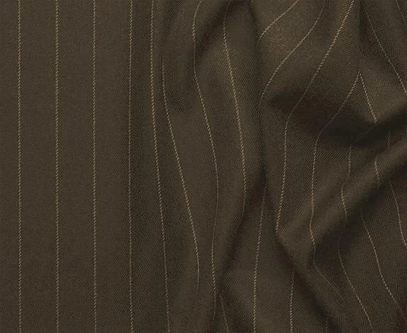 Sovana Collection - Regular Fit 3 Piece Suit 2 Button Tone On Tone Stripe In Brown 2 Sovana Collection - Regular Fit 3 Piece Suit 2 Button Tone On Tone Stripe In Brown - Image 2