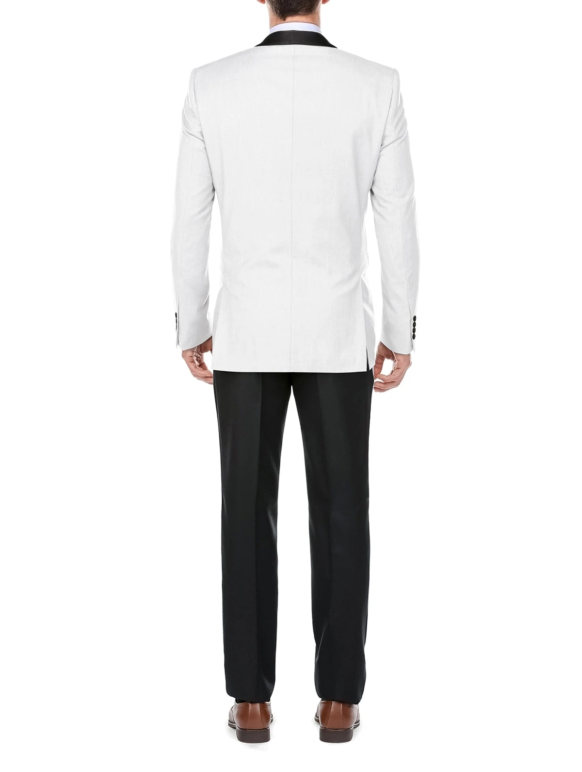 Off White 2 Piece Tuxedo Shawl Lapel Slim Fit 2 Off White 2 Piece Tuxedo Shawl Lapel Slim Fit - Image 2