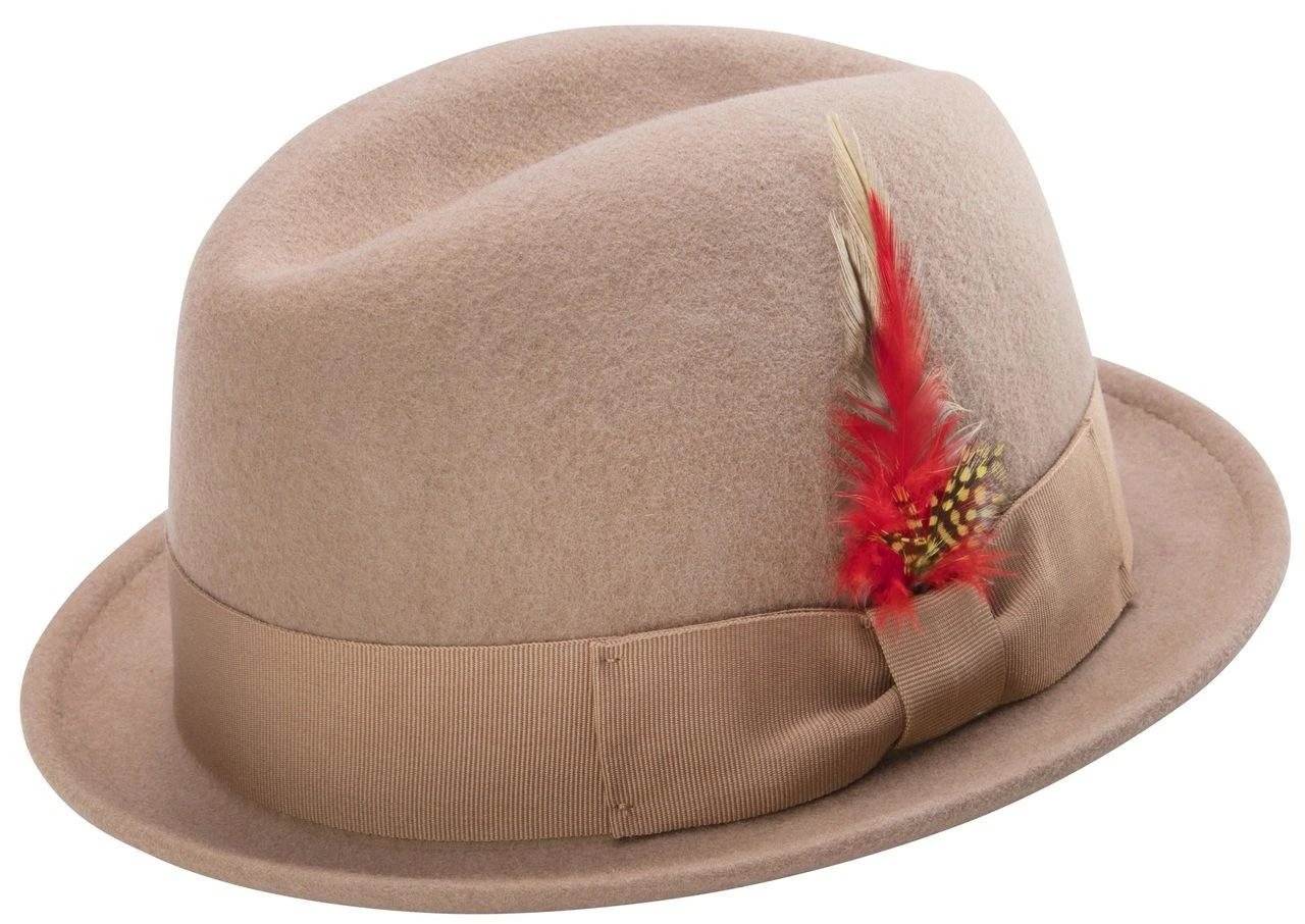 Camel Wool Felt Fedora Hat 1 Camel Wool Felt Fedora Hat