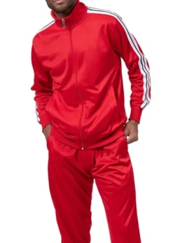 Men's Track Suit 2 Piece In Red