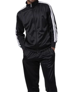 Men's Track Suit 2 Piece In Black