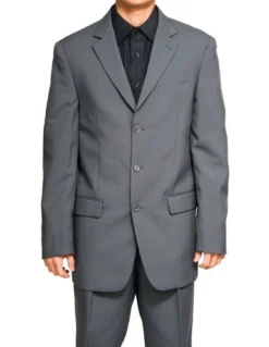 Mont Blanc Collection - Regular Fit Suit 3 Button 2 Piece In Gray