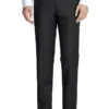 Black Ultra Slim Fit Dress Pants Flat Front Pre-hemmed