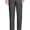 Charcoal Slim Fit Dress Pants Flat Front Pre-hemmed