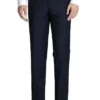 Navy Slim Fit Dress Pants Flat Front Pre-hemmed