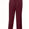 Burgundy Dress Pants Regular Leg Pleated Pre-hemmed With Cuffs