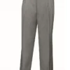 Gray Dress Pants Regular Leg Pleated Pants Pre-hemmed With Cuffs