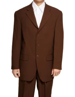 Mont Blanc Collection - Regular Fit Suit 3 Button 2 Piece In Brown