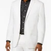 Modern Fit 2 Piece Suit 2 Button White