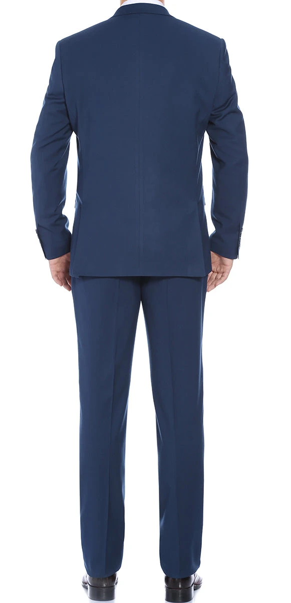 (50R) Performance Stretch Suit 2 Piece Slim Fit In Blue 2 (50R) Performance Stretch Suit 2 Piece Slim Fit In Blue - Image 2