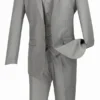 Slim Fit Suit 3 Piece 2 Button In Medium Gray