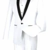 Kingsman Collection - Shawl Collar Slim Fit Tuxedo 2 Piece 1 Button White