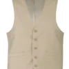Bevagna Collection - Wool Suit Dress Vest 5 Buttons Regular Fit In Beige