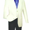 Ivory Regular Fit 3 Button Blazer
