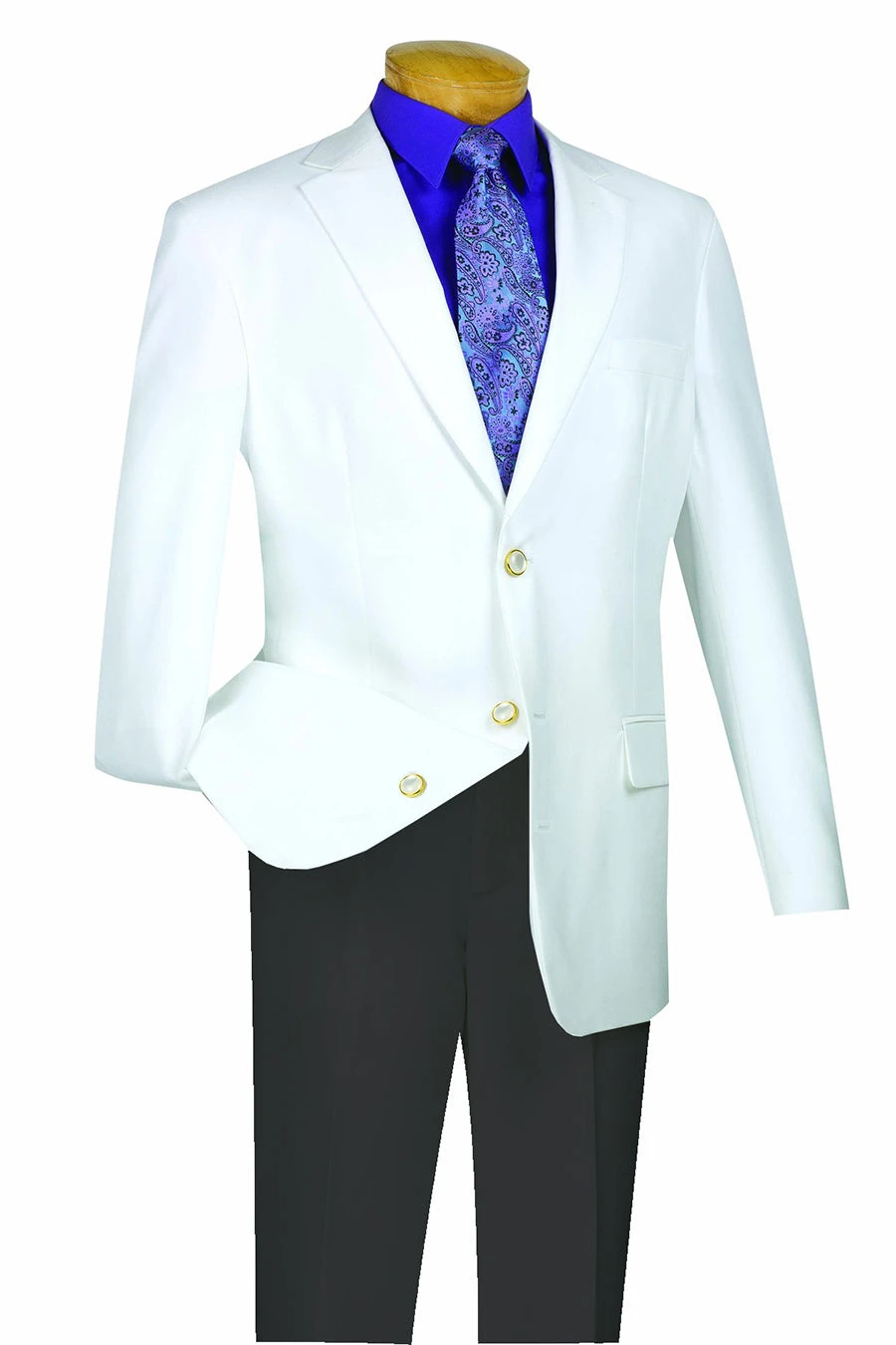 White Regular Fit 3 Button Blazer 1 White Regular Fit 3 Button Blazer